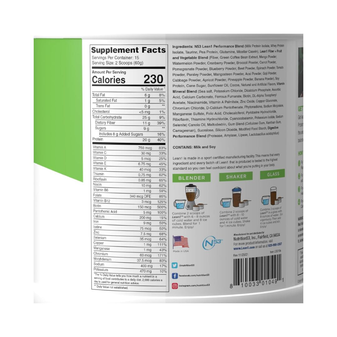 Lean1 Meal Replacement