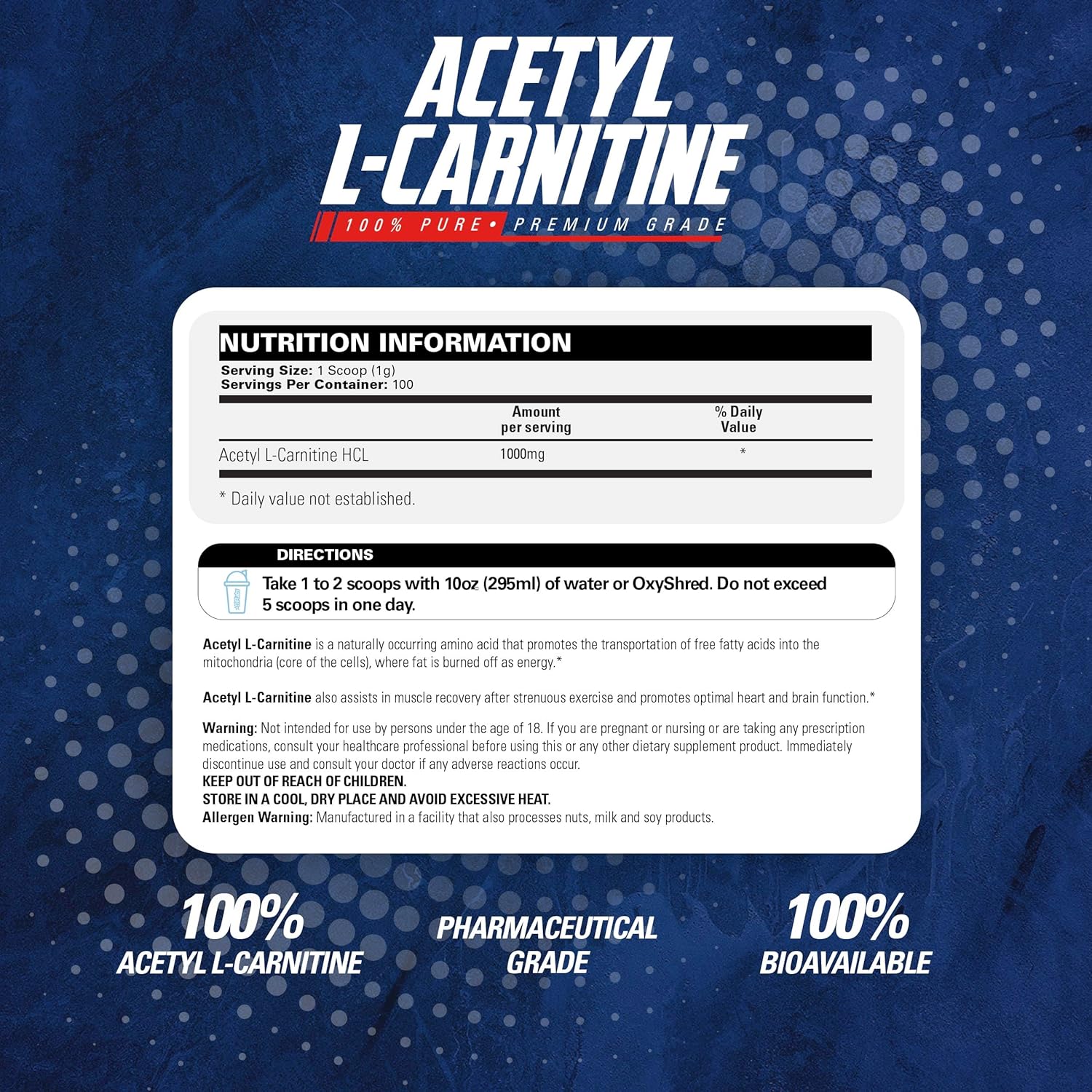 EHPlabs Acetyl L Carnitine Powder