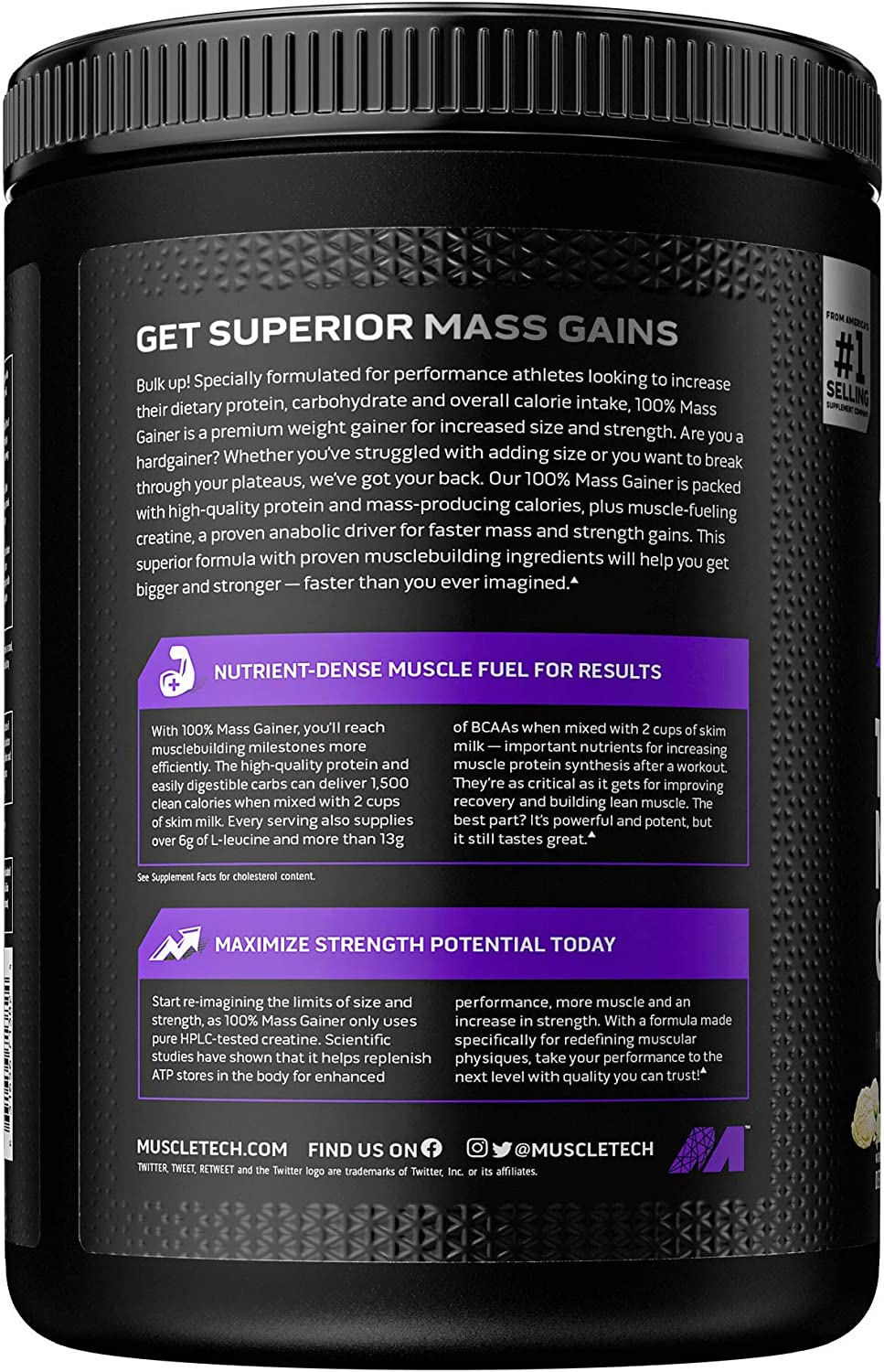 MuscleTech 100% Mass Gainer